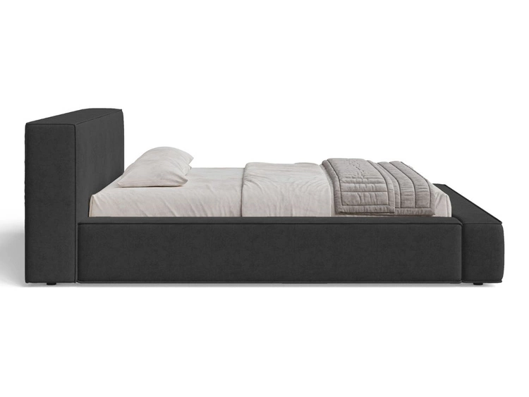Polsterbett mit Bettkasten und Lattenrost 120x200 Mali Schwarz
