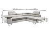 Ecksofa L-Form Links mit Schlaffunktion und Bettkasten Solam L Schwarz