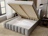Polsterbett mit Bettkasten und Lattenrost 120x200 Neos Grau