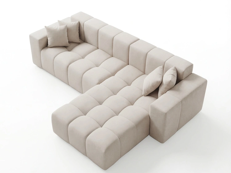 Ecksofa L-Form Rechts Moderne Ecksofa Loopo Beige