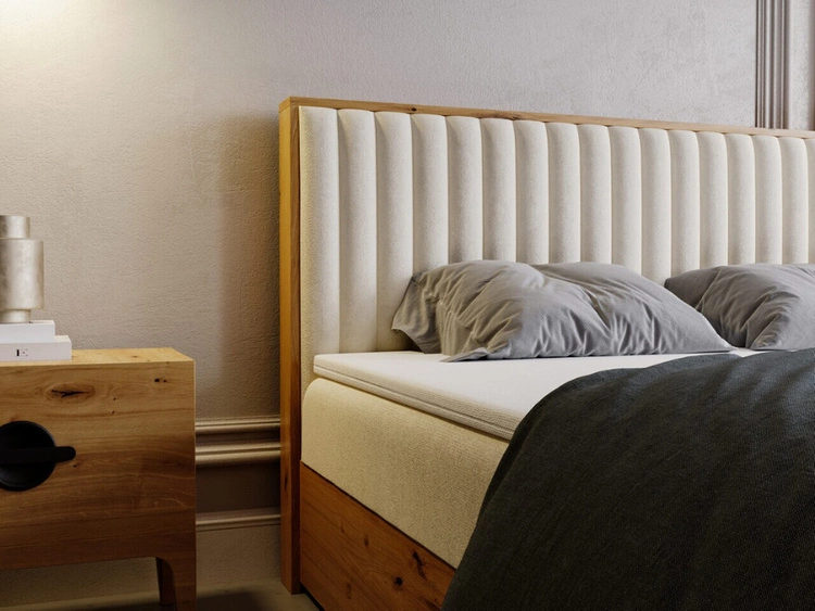 Boxspringbett mit Bettkasten 160x200 Forest Beige