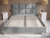 Polsterbett mit Lattenrost 180x200 Luxe Grau