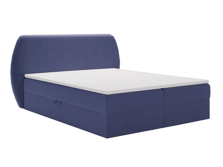 Boxspringbett mit Bettkasten 160x200 Bogota Dunkelblau