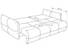 Schlafsofa mit Bettfunktion und Bettkasten Bene Grau
