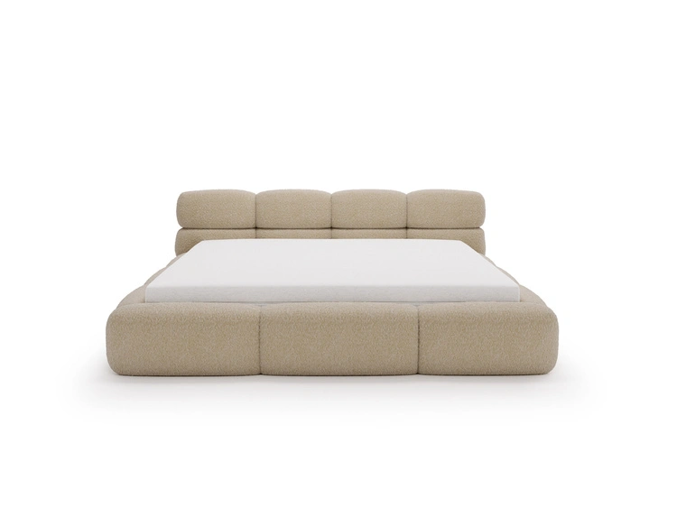 Polsterbett mit Bettkasten und Bettrost 160x200 Sweet Low Dunkelbeige