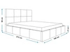 Polsterbett mit Bettkasten und Lattenrost 160x200 Malo Schwarz