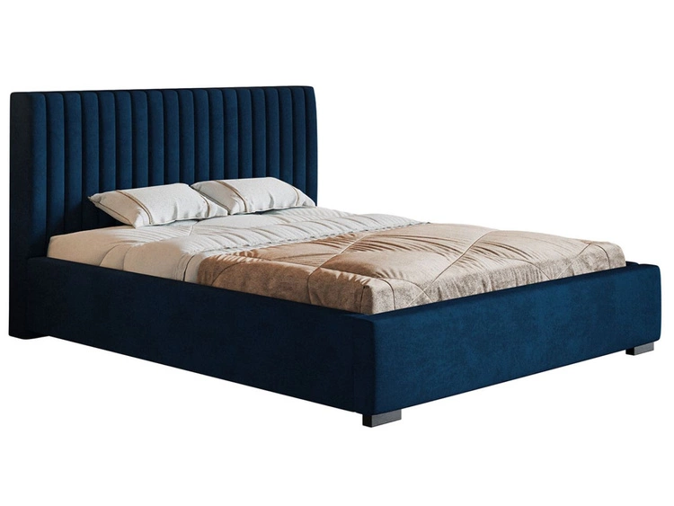 Polsterbett mit Bettkasten und Lattenrost 120x200 Toscania Dunkelblau