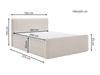 Boxspringbett mit Bettkasten 180x200 Osteno Dunkelblau