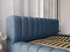 Polsterbett mit Bettkasten und Lattenrost 120x200 Italia Blau