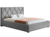 Polsterbett mit Bettkasten und Lattenrost 140x200 Tasso Grau