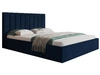 Polsterbett mit Bettkasten und Lattenrost 140x200 Sesto Dunkelblau