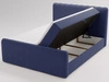 Boxspringbett mit Bettkasten 140x200 Osteno Dunkelblau