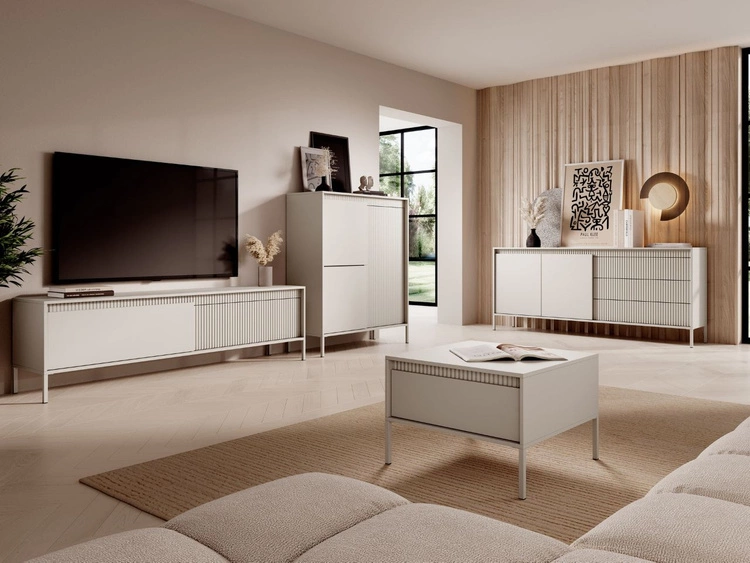 Couchtisch mit Stauraum Sorano Beige