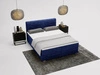 Boxspringbett mit Bettkasten 140x200 Forte Dunkelblau