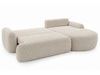 Ecksofa L-Form Rechts mit Schlaffunktion und Bettkasten Aurio Creme