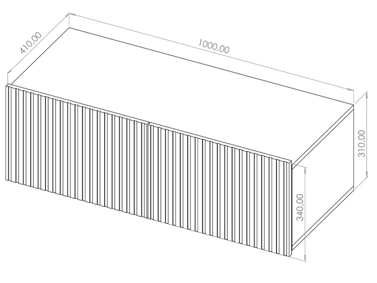 TV-Lowboard mit Türen 200 cm Kioto Artisan Eiche