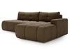 Ecksofa L-Form Rechts mit Schlaffunktion und Bettkasten Montero Braun