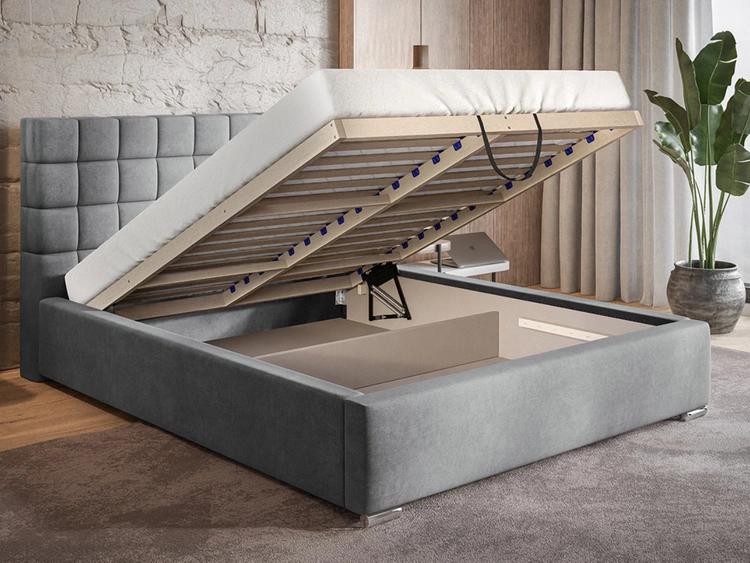 Polsterbett mit Bettkasten und Lattenrost 160x200 Terra Rosa