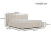 Polsterbett mit Bettkasten und Lattenrost 160x200 Bliss Schwarz