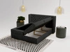 Boxspringbett mit Bettkasten 120x200 Lion Schwarz