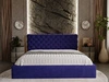 Polsterbett mit Bettkasten und Lattenrost 200x200 Apollo Blau