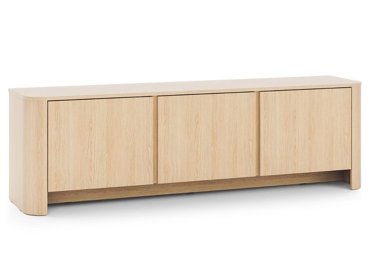 Fernsehschrank mit goldener Zierleiste für das Wohnzimmer Brillo Vicenza-Eiche