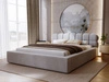 Polsterbett mit Bettkasten und Lattenrost 140x200 Plaza Grau