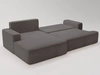 Ecksofa L-Form Links mit Schlaffunktion und Bettkasten California Dunkelgrau