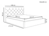 Polsterbett mit Bettkasten und Lattenrost 140x200 Selva Beige