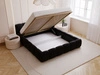Polsterbett mit Bettkasten und Lattenrost 200x200 Cloud Low Schwarz