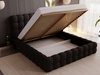 Polsterbett mit Bettkasten und Lattenrost 200x200 Twist Schwarz