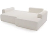 Ecksofa mit Schlaffunktion und Bettkasten Belvio rechts Creme