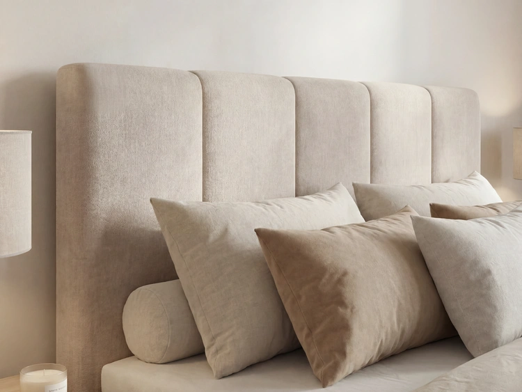 Boxspringbett mit Bettkasten 140x200 Vendi Beige