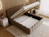 Polsterbett mit Bettkasten und Lattenrost 160x200 Smile Braun