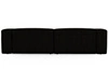 Ecksofa L-Form Links Moderne Cord Ecksofa Landi Schwarz