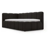 Jugendbett Einzelbett mit Bettkasten und Lattenrost 90x200 Cloud One Schwarz Bouclé-Stoff 