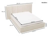 Polsterbett mit Bettkasten und Lattenrost 160x200 Lizbona  Dunkelblau