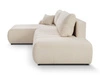 Ecksofa mit Schlaffunktion und Bettkasten Links Adoro Hellbeige