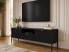 TV-Lowboard mit Schublade und Türen Amber Schwarz