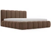 Polsterbett mit Bettkasten und Lattenrost 200x200 Cloud Braun