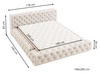 Polsterbett mit Bettkasten und Lattenrost 140x200 Palini Beige