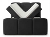 Boxspringbett mit Bettkasten 120x200 Campi Schwarz