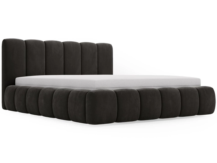Polsterbett Ohne Bettkasten mit Lattenrost 160x200 Cloud Anthrazit