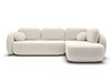 Ecksofa mit Schlaffunktion und Bettkasten Rechts Carino Creme