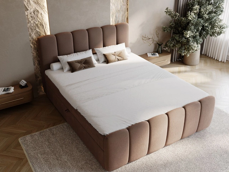Boxspringbett mit Bettkasten 160x200 Cloud Braun