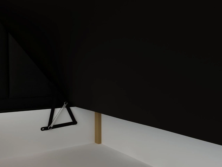 Boxspringbett mit Bettkasten 200x200 Cloud Schwarz
