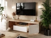 Wohnzimmer-Set – TV-Schrank und Kommode Asumi Weiß und Eiche Wotan