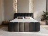 Boxspringbett mit Bettkasten 140x200 Cloud Schwarz