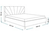 Polsterbett mit Lattenrost 180x200 Fuzi Dunkelblau