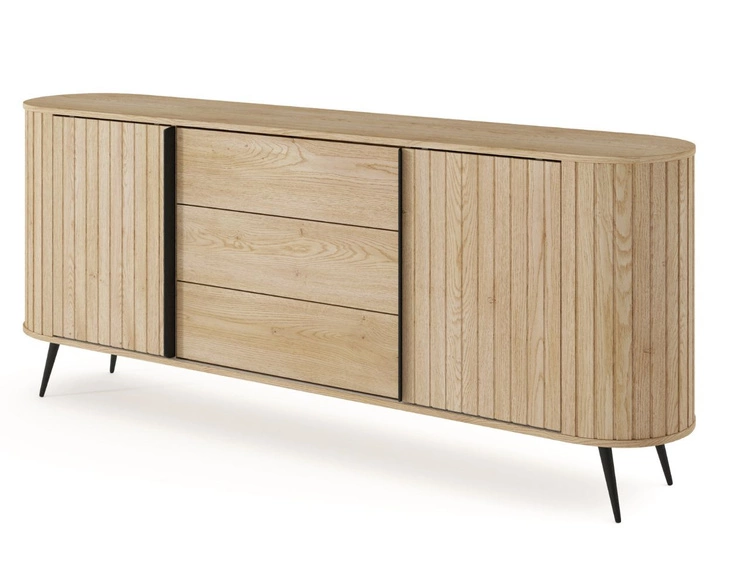 Schiebetüren-Kommode 200 cm Passione Eiche Cremona